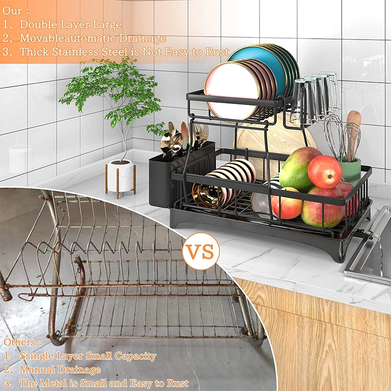 Metal Kitchen Countertop Dish Drying Rack Metal Kitchen Countertop Dish Drying Rack