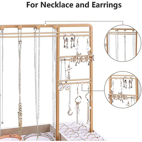 Desktop Metal Personal Jewelry Storage Rack Desktop Metal Personal Jewelry Storage Rack